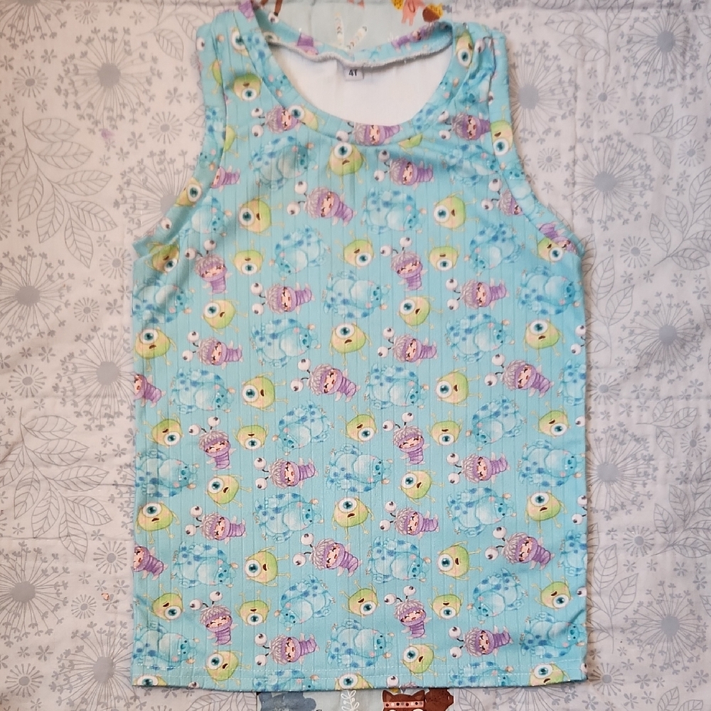 Kids Tank Top with Monster Inc Print